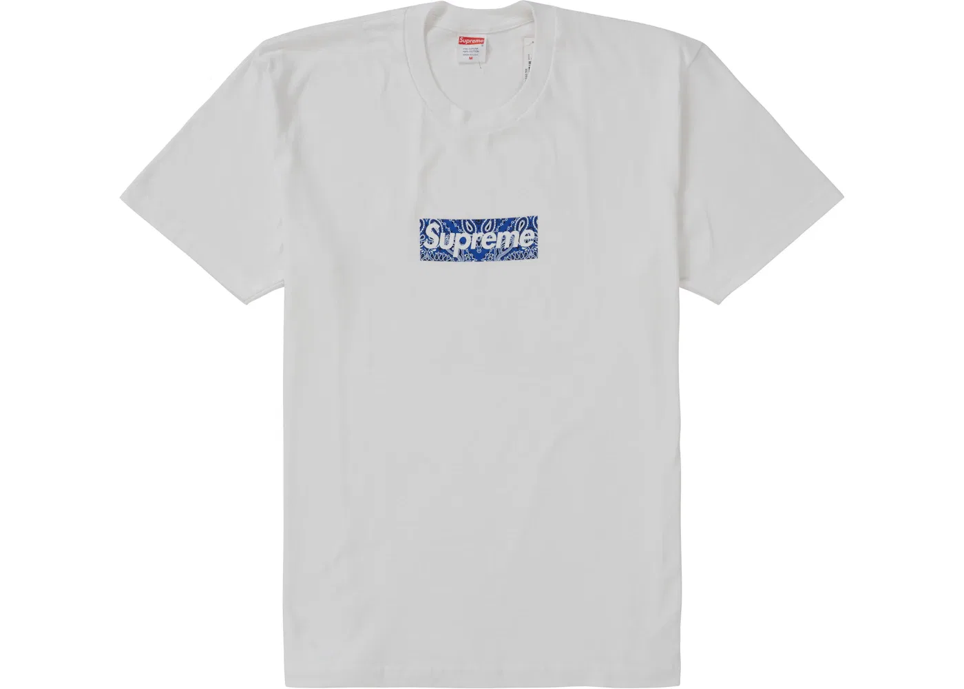 Мужская футболка с принтом Supreme Bandana Box Logo Tee, White