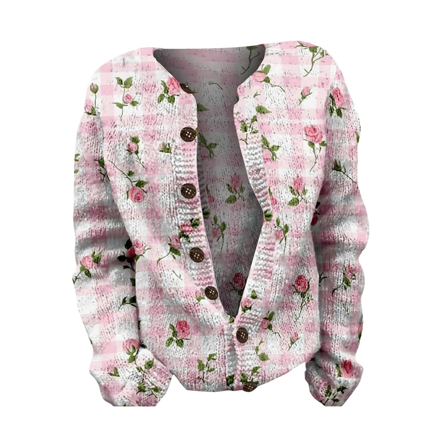 Женский кардиган с принтом Vintage Floral Print, Motivo 19 — фото 3