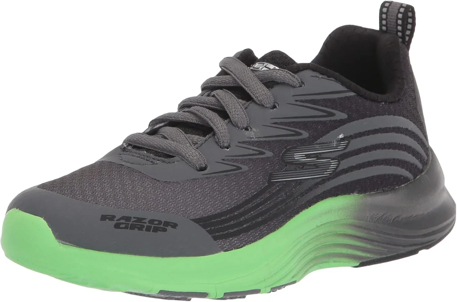 Детские кроссовки для мальчиков Razor Grip - Sonictron Skechers, Charcoal/Black
