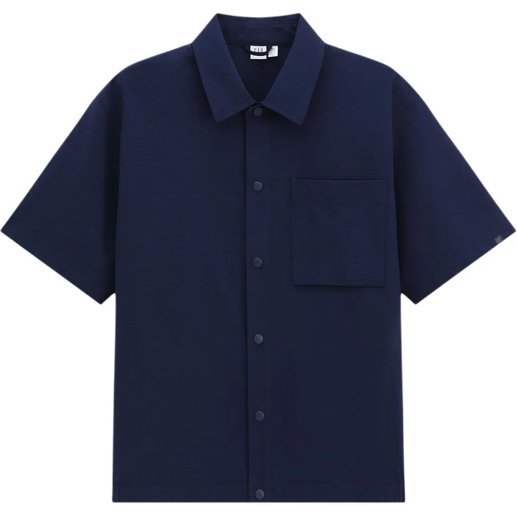 Рубашка с отложным воротником GAP Marine Blue
