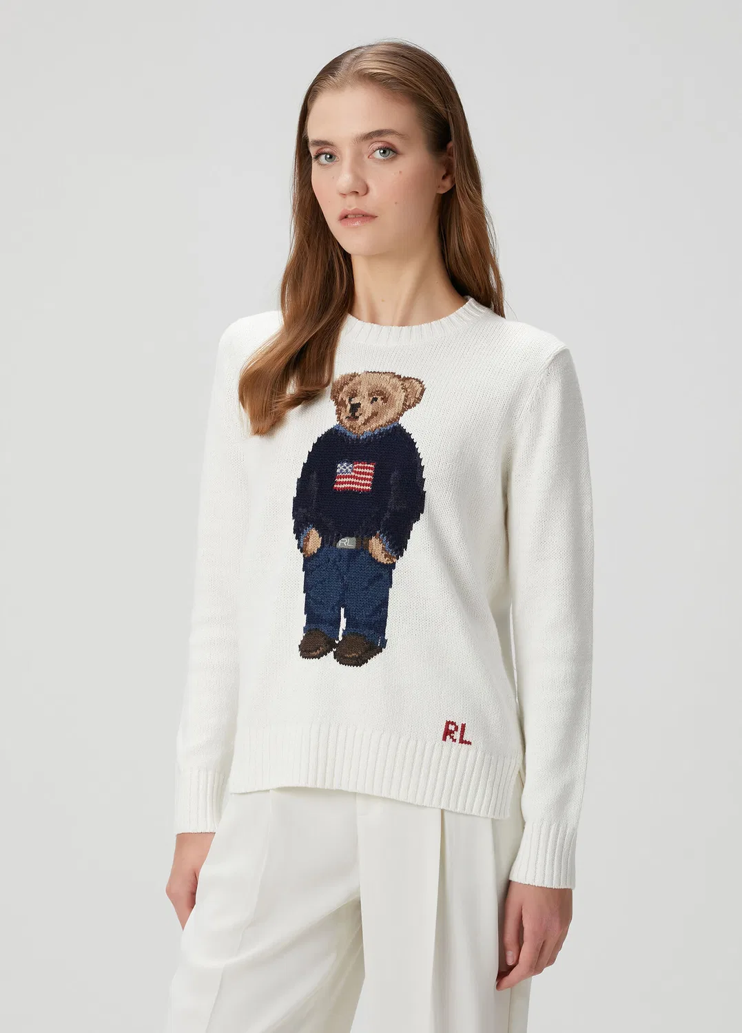 Свитер Polo Ralph Lauren Polo Bear, белый — фото 3