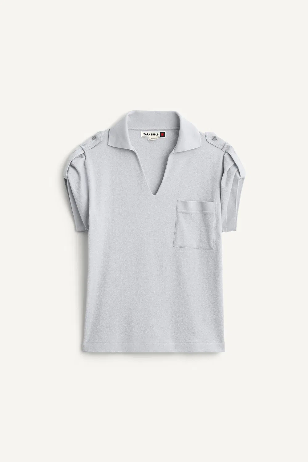 Рубашка SLV TRRY PL ZARA, Faded blue — фото 4