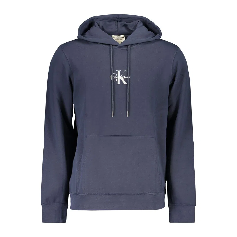 Мужское хлопковое худи с длинным рукавом Calvin Klein, Blue