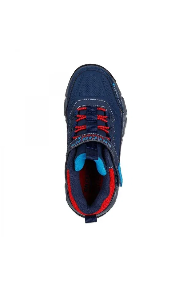 Детские спортивные ботинки для девочек водонепроницаемые с принтом Skechers, Nvrd Navy/Red — фото 3