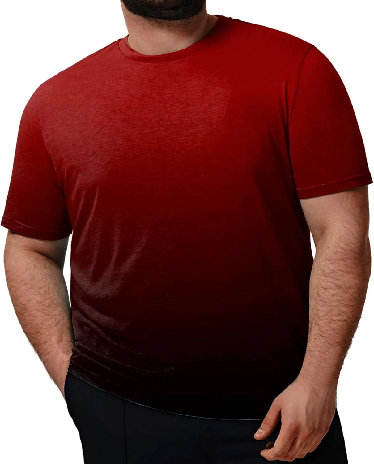 Мужская футболка с градиентом Basic Classic, Red