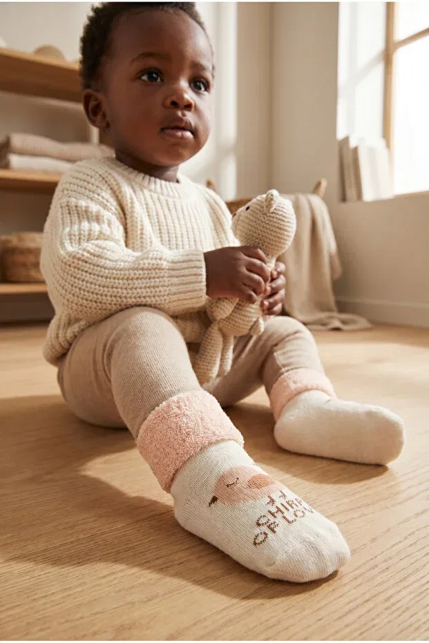 Детские носки с животными Bony Socks, Ecru