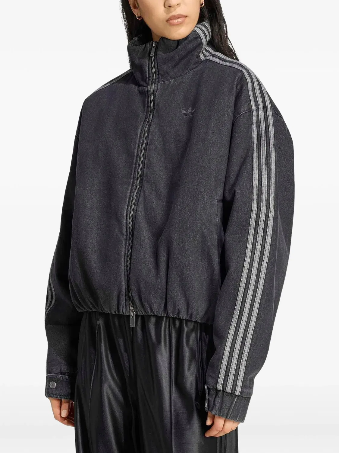 Куртка Firebird черная с лампасами Adidas, черный