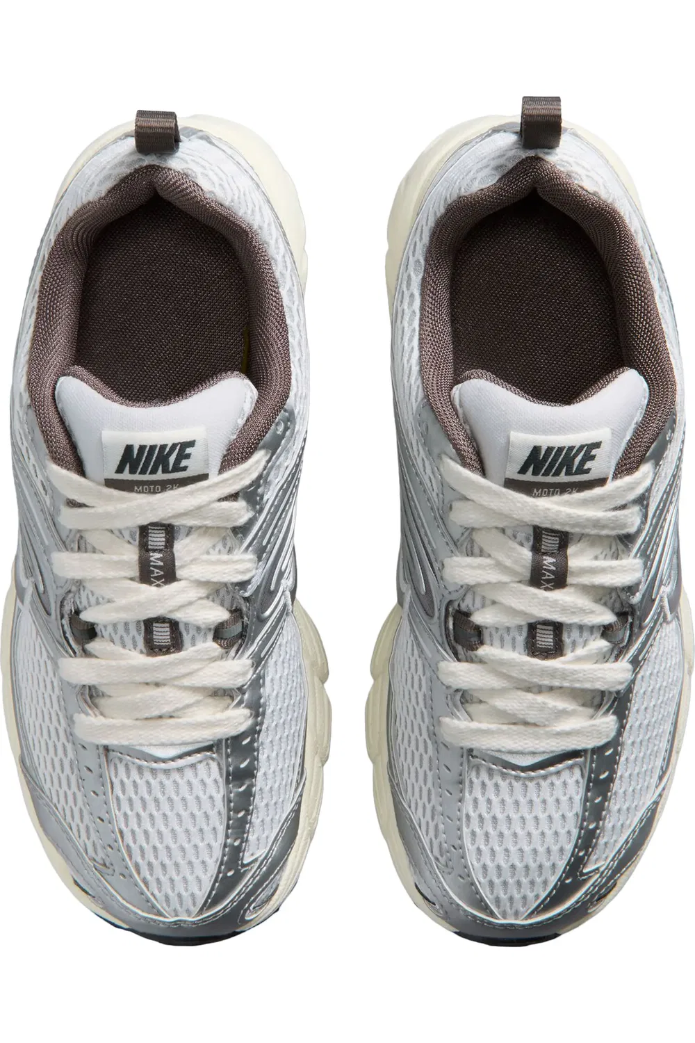 Детские кроссовки с Max Air амортизацией Air Max Moto 2K Nike, Platinum/Silver/Black — фото 3