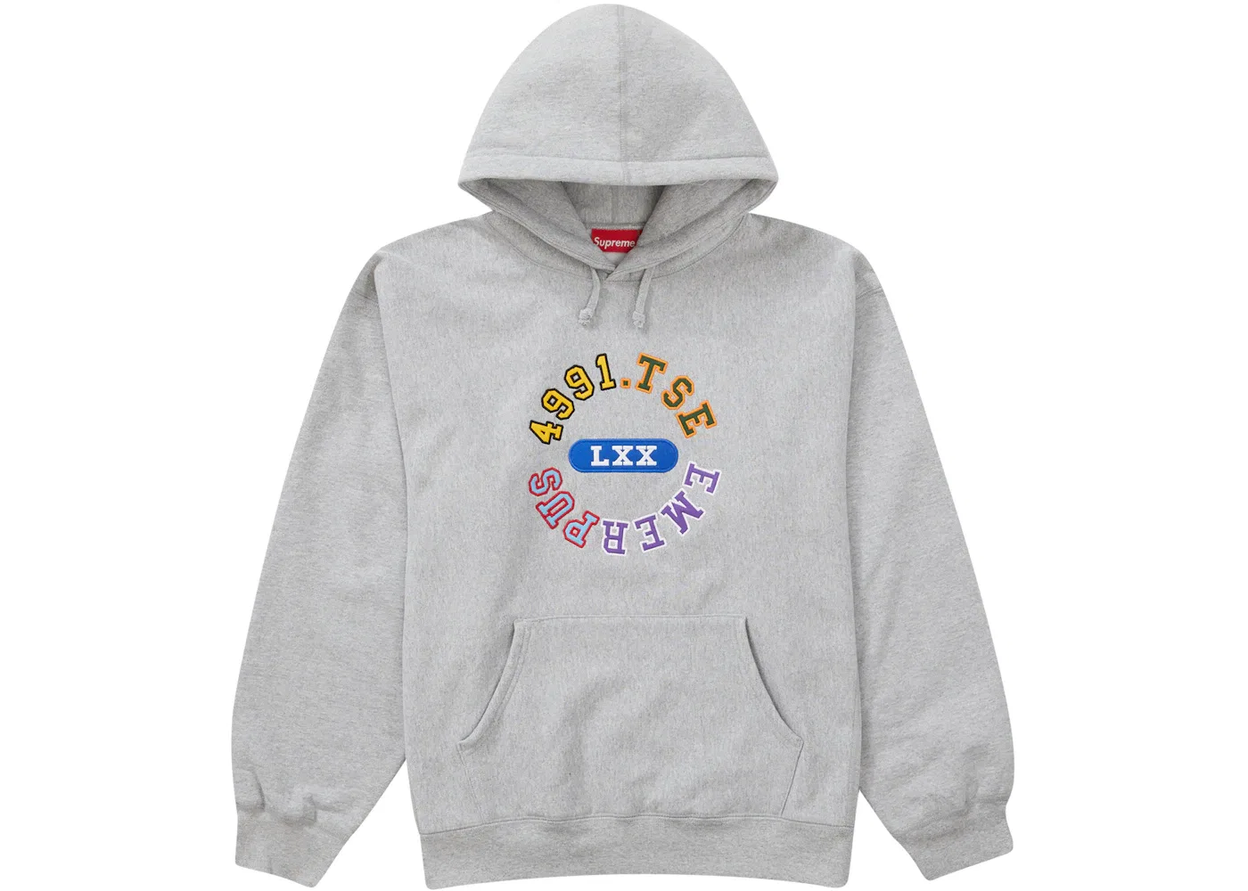 Мужской свитшот с капюшоном Supreme Heather Grey