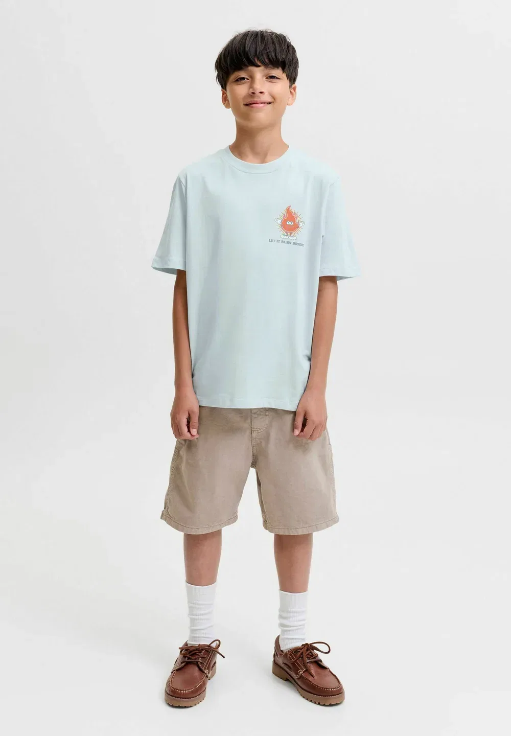 Футболка с принтом на спине, футболка для мальчиков - футболка с принтом Jack & Jones Junior, Ice Water