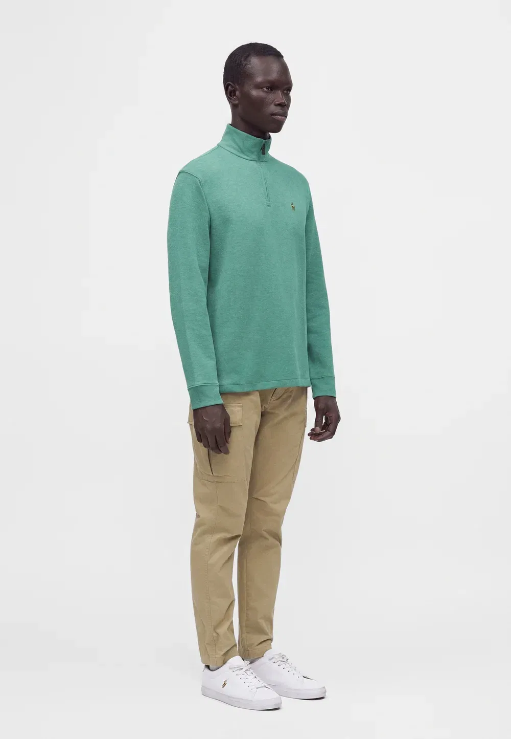 Толстовка с застежкой-молнией до середины груди Polo Ralph Lauren, Pine Heather — фото 4