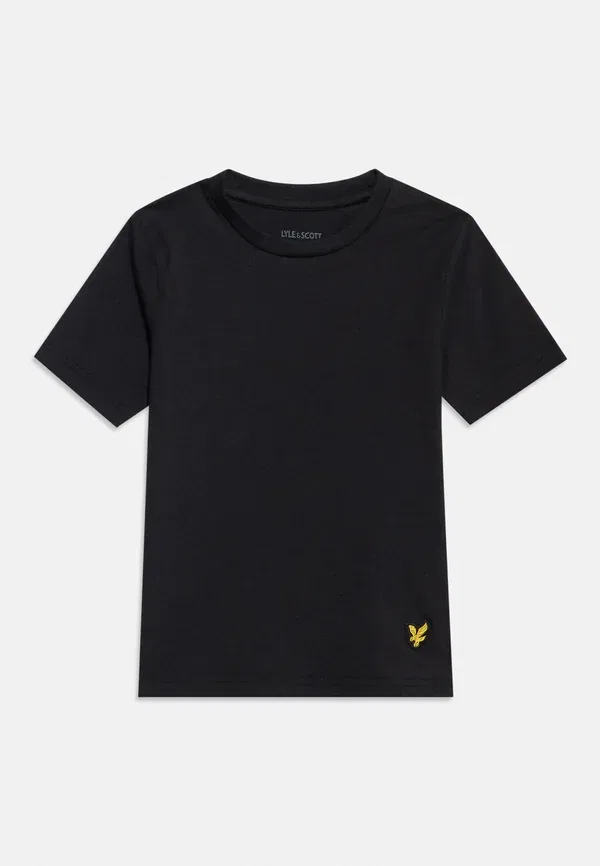 Футболка хлопковая Basic T-shirt Lyle & Scott, Navy, Jet Black, Opal Blue, черный/темно-синий — фото 3