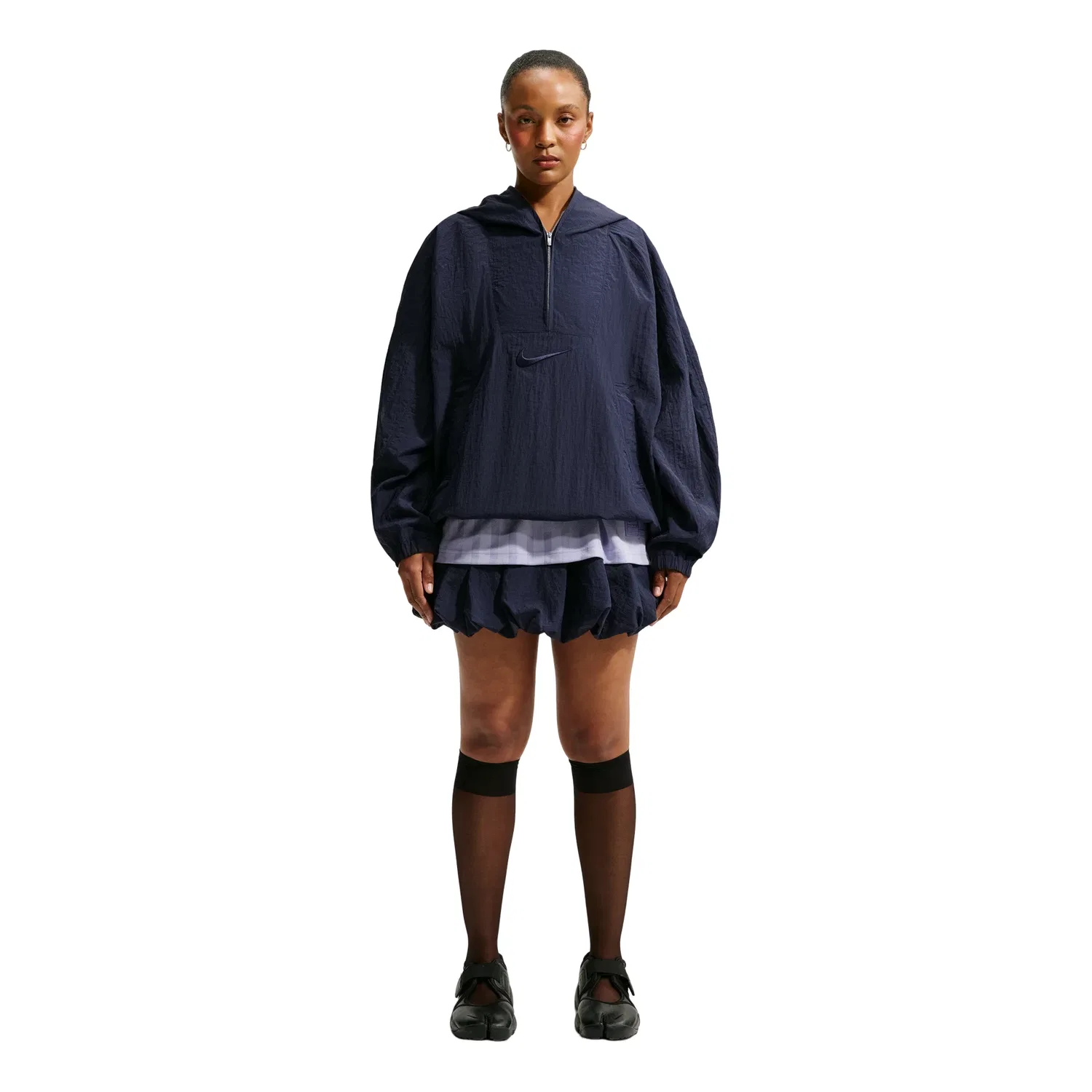 Женская юбка-шорты Nike Runway Lightweight Skirt Blackened Blue, синий — фото 4