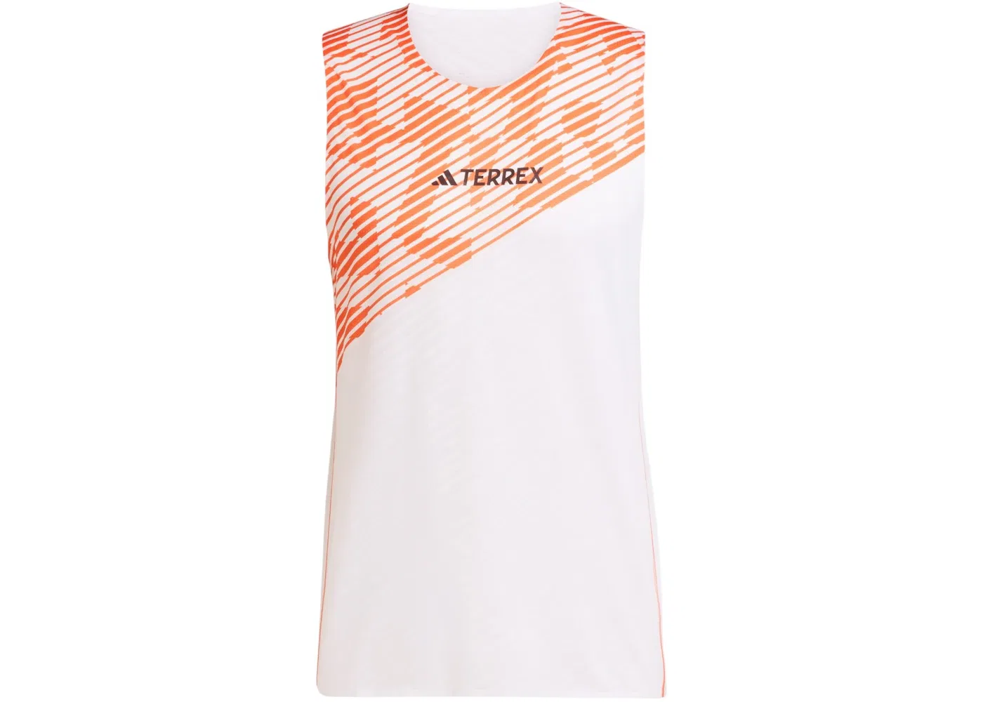 Мужской топ Adidas Terrex Techrock Pro Tank Top, цвет White Semi Impact Orange