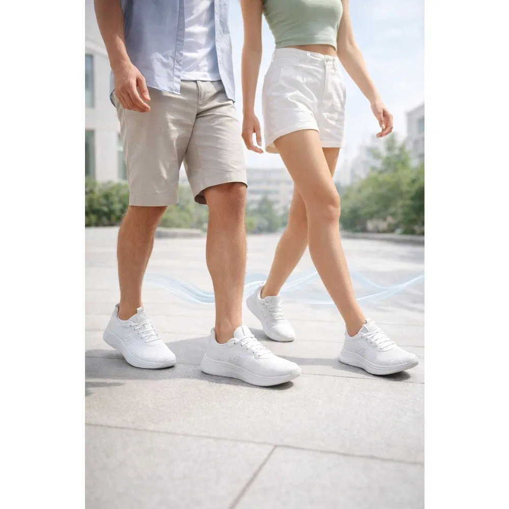 Детские кроссовки без шнуровки дышащие Velora Air, White Silver Liarca