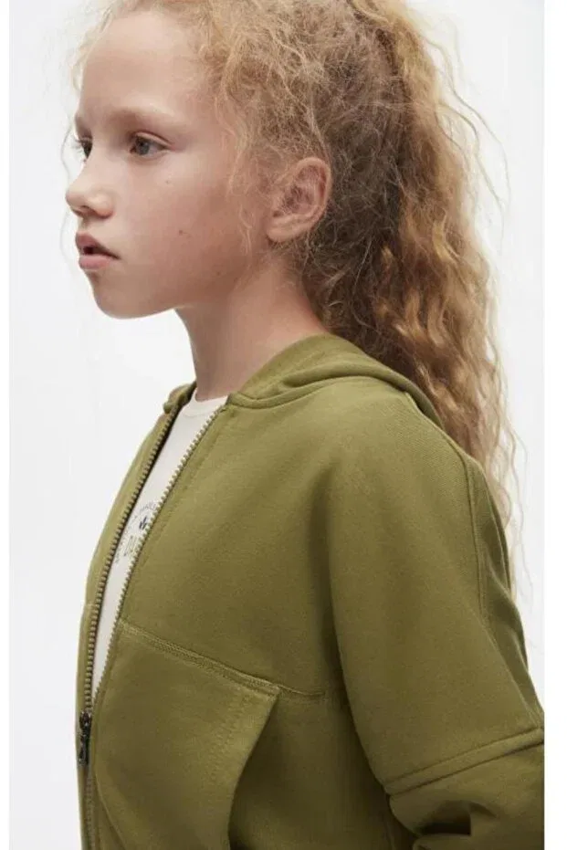 Детский кардиган для девочек с капюшоном Lotus Nk Kids, Khaki