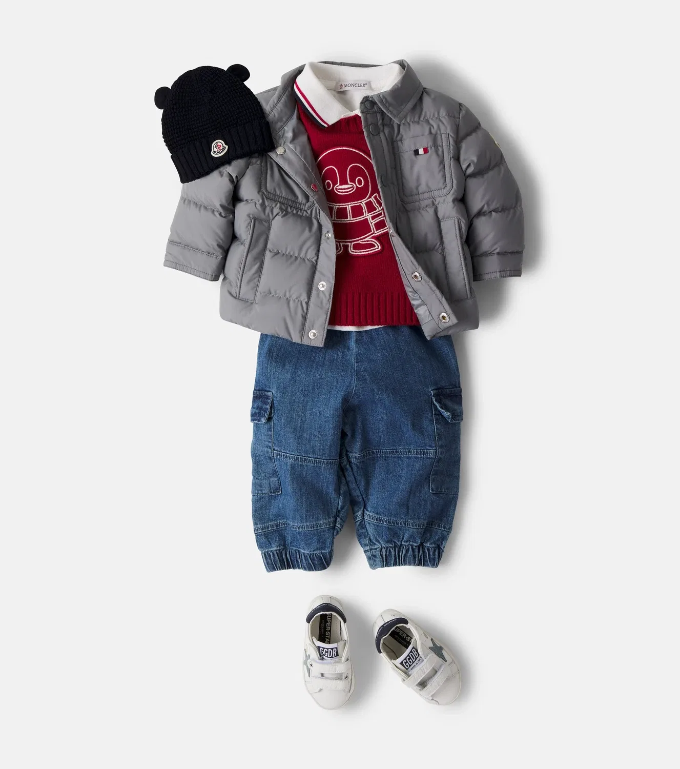 Детская стеганая пуховая куртка Kaelen Moncler Enfant, серый — фото 2