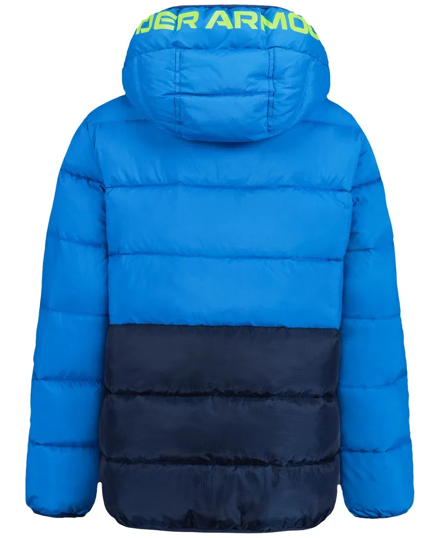 Куртка-пуховик с капюшоном, с полной застежкой-молнией, с принтом Under Armour, Blue — фото 2