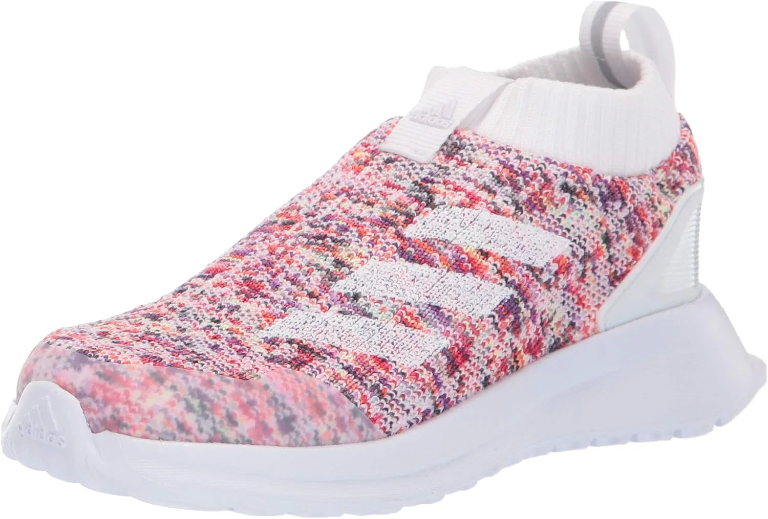 Детские беговые кроссовки без шнуровки RapidaRun adidas, White/White/Grey