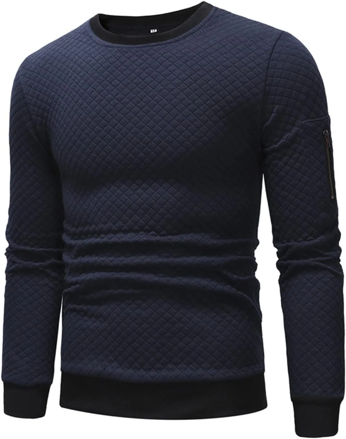 Мужская повседневная рубашка с контрастными пуговицами Generic, Dark Blue — фото 2
