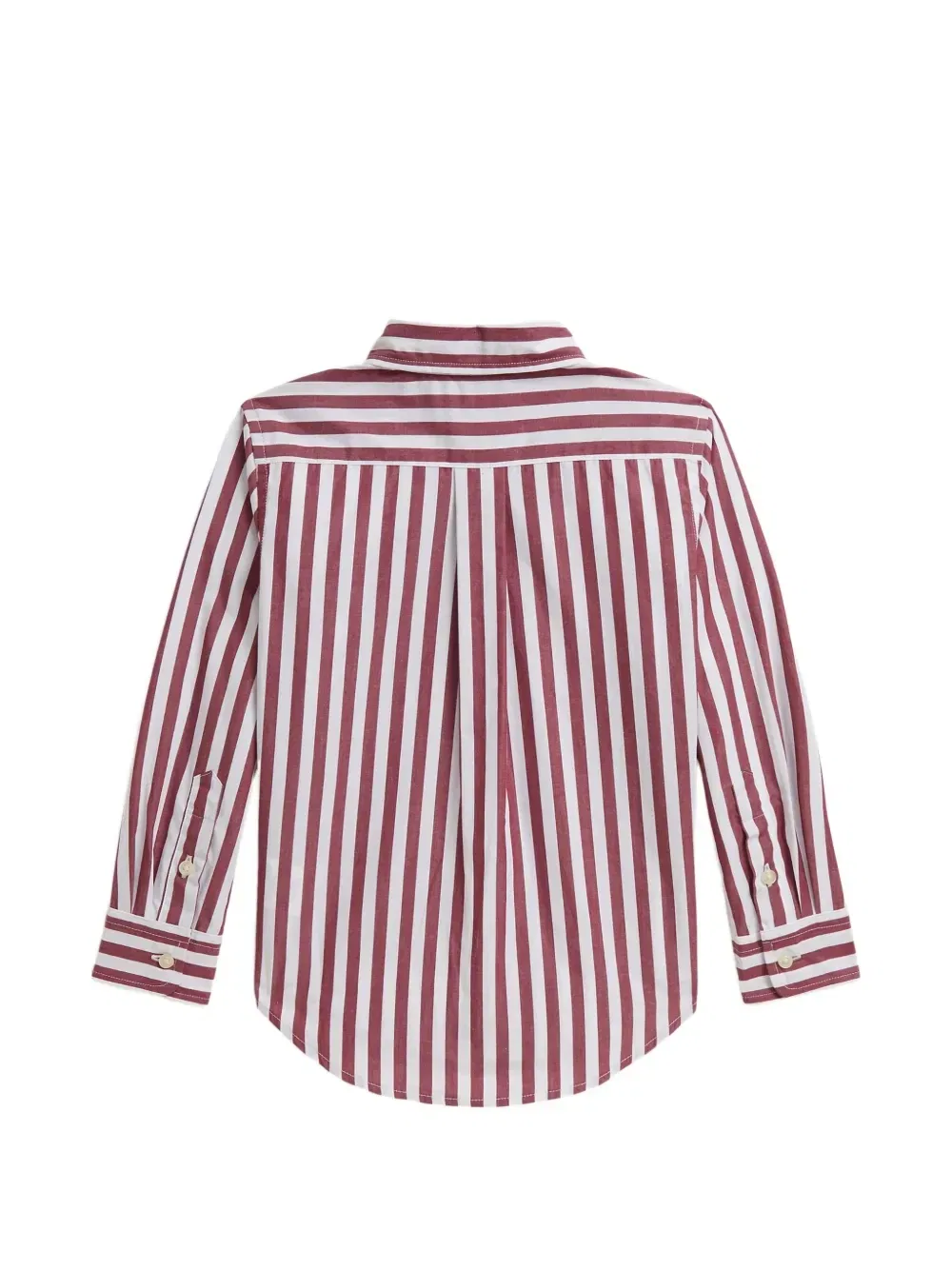Полосатая рубашка с логотипом Pony POLO RALPH LAUREN KIDS, красный — фото 2