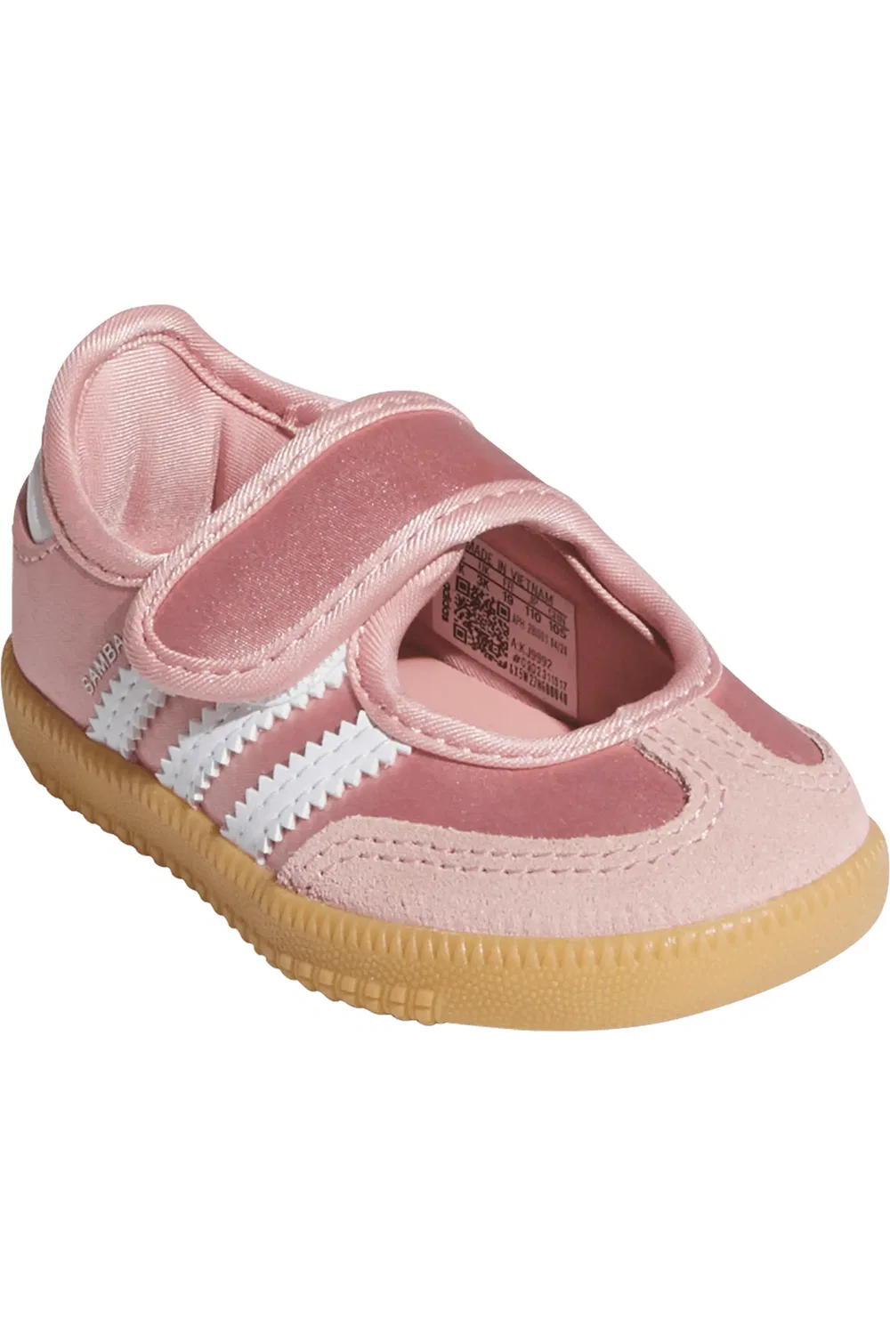 Детские кеды мари джейн Samba Jane adidas, Mauve/White/Gum — фото 2