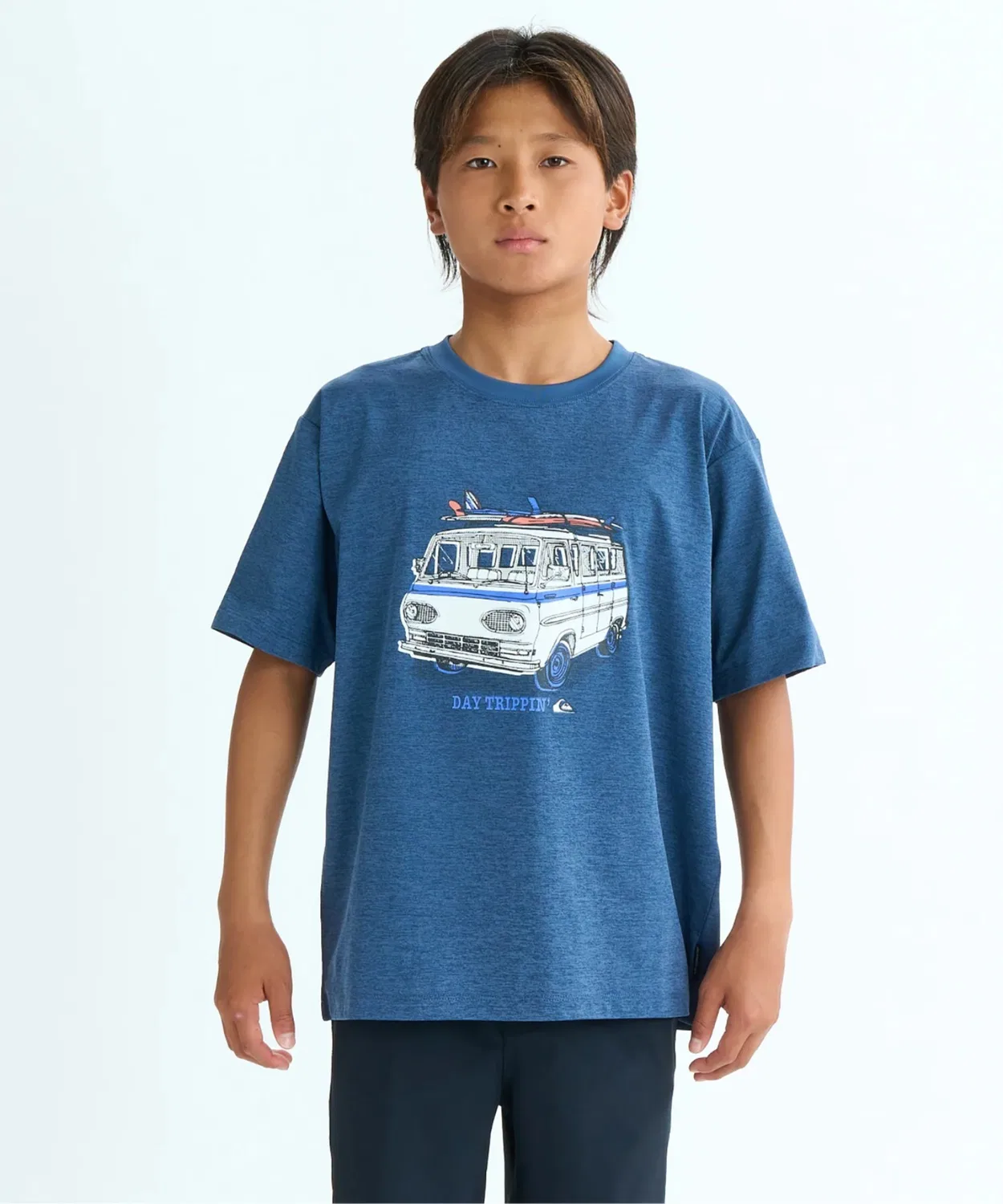 Детская рашгарда с принтом, с коротким рукавом, DAY TRIPPIN SS YOUTH Quiksilver, Indigo Blue