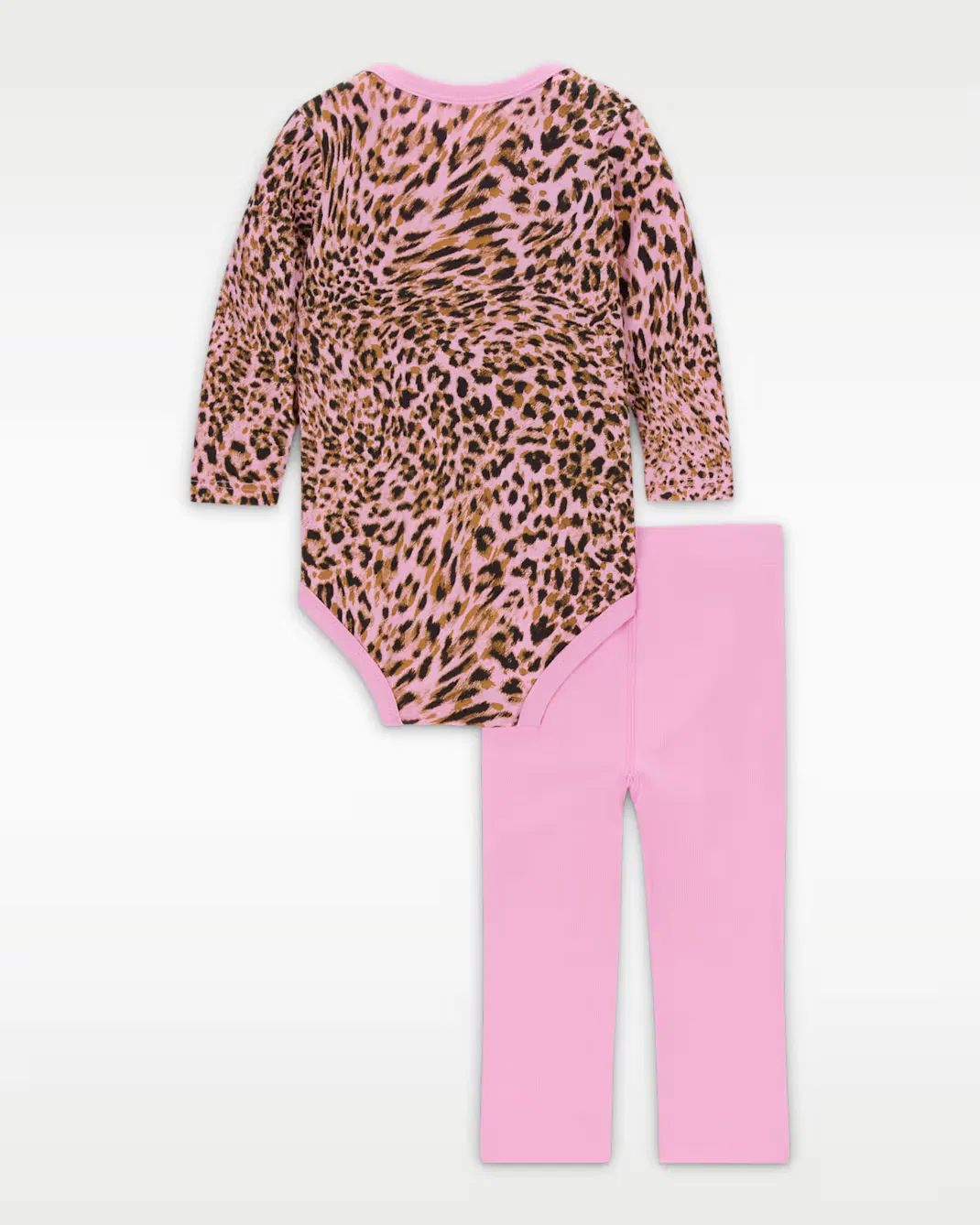Комплект из боди и расклешенных леггинсов для малышей (0-6 месяцев) Nike, Pink Rise — фото 2
