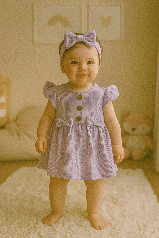 Детское платье для девочек с длинным рукавом Happymom, Lilac