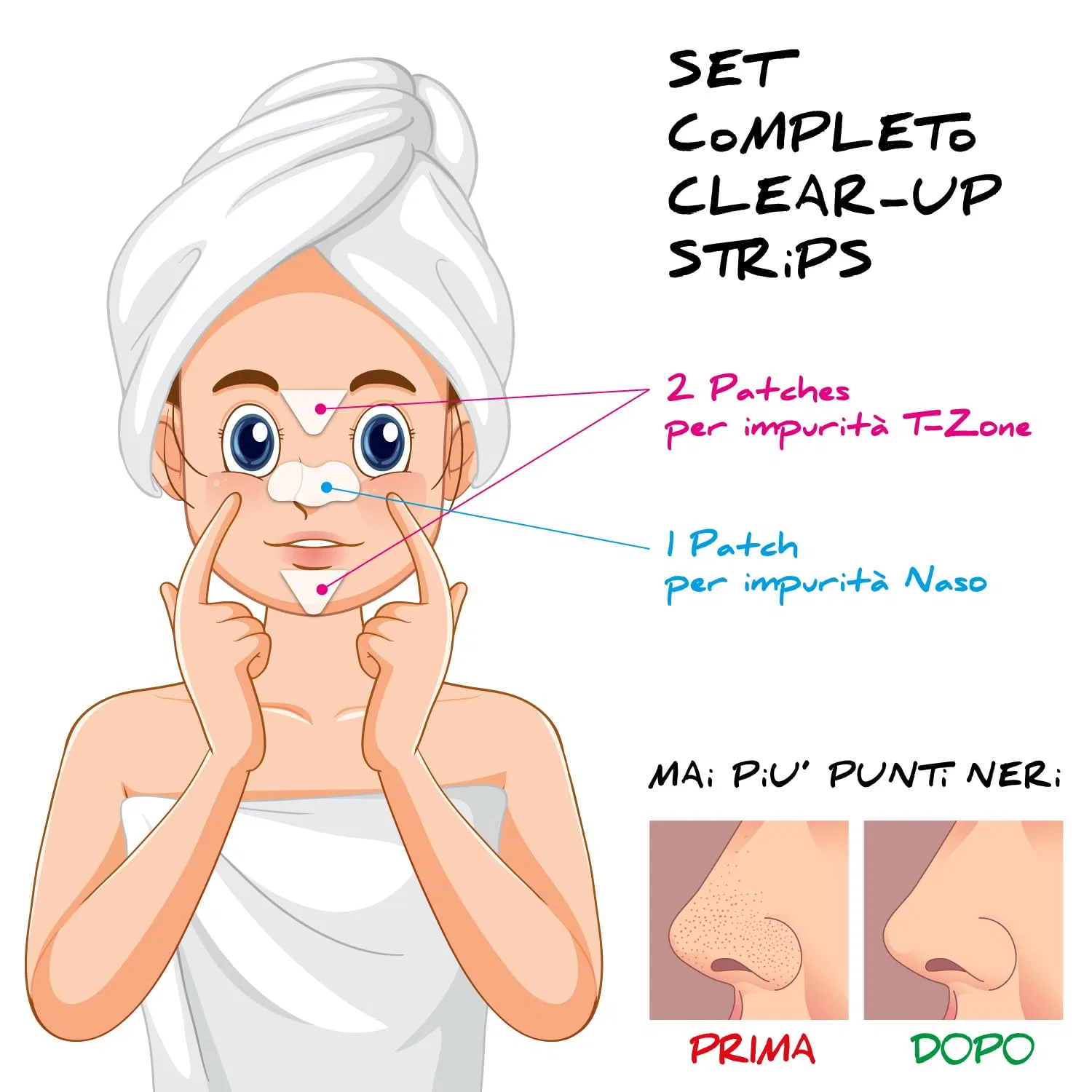 Пластыри для лица T-Zone and Nose Clear-Up Strips, Leddy Living, 3 шт, 2 г — фото 3