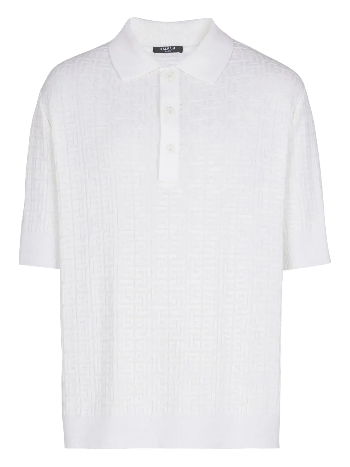 Поло с монограммой PB Balmain, белый