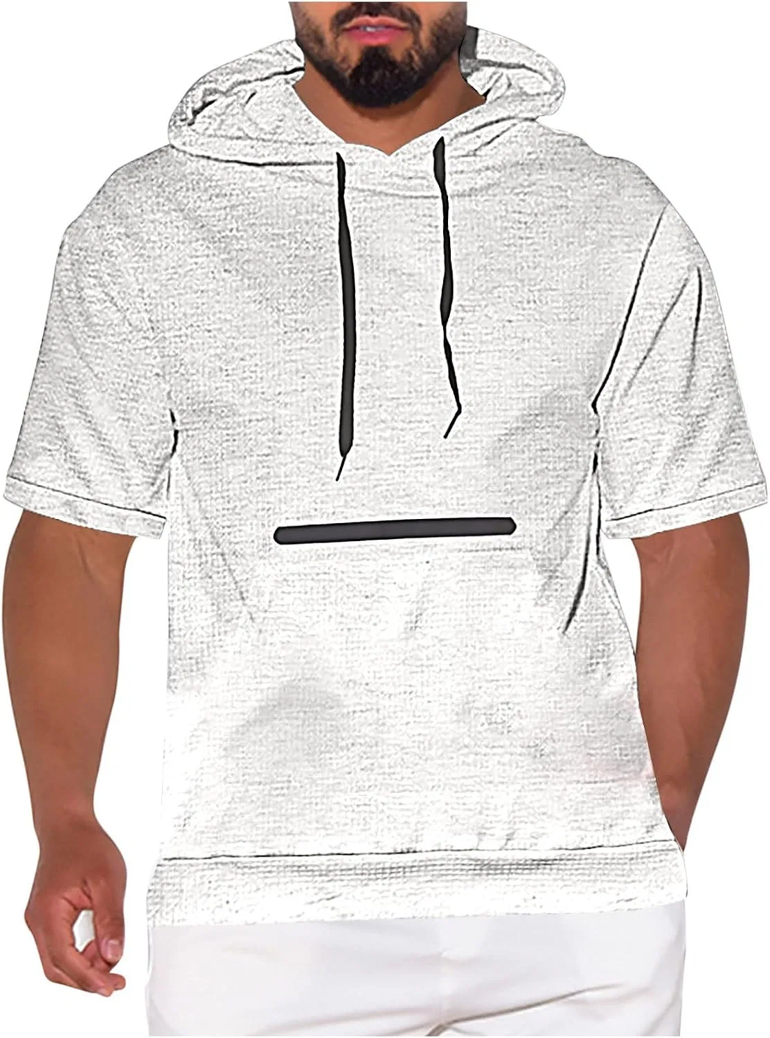 Мужская спортивная худи с капюшоном Dry Fit, White