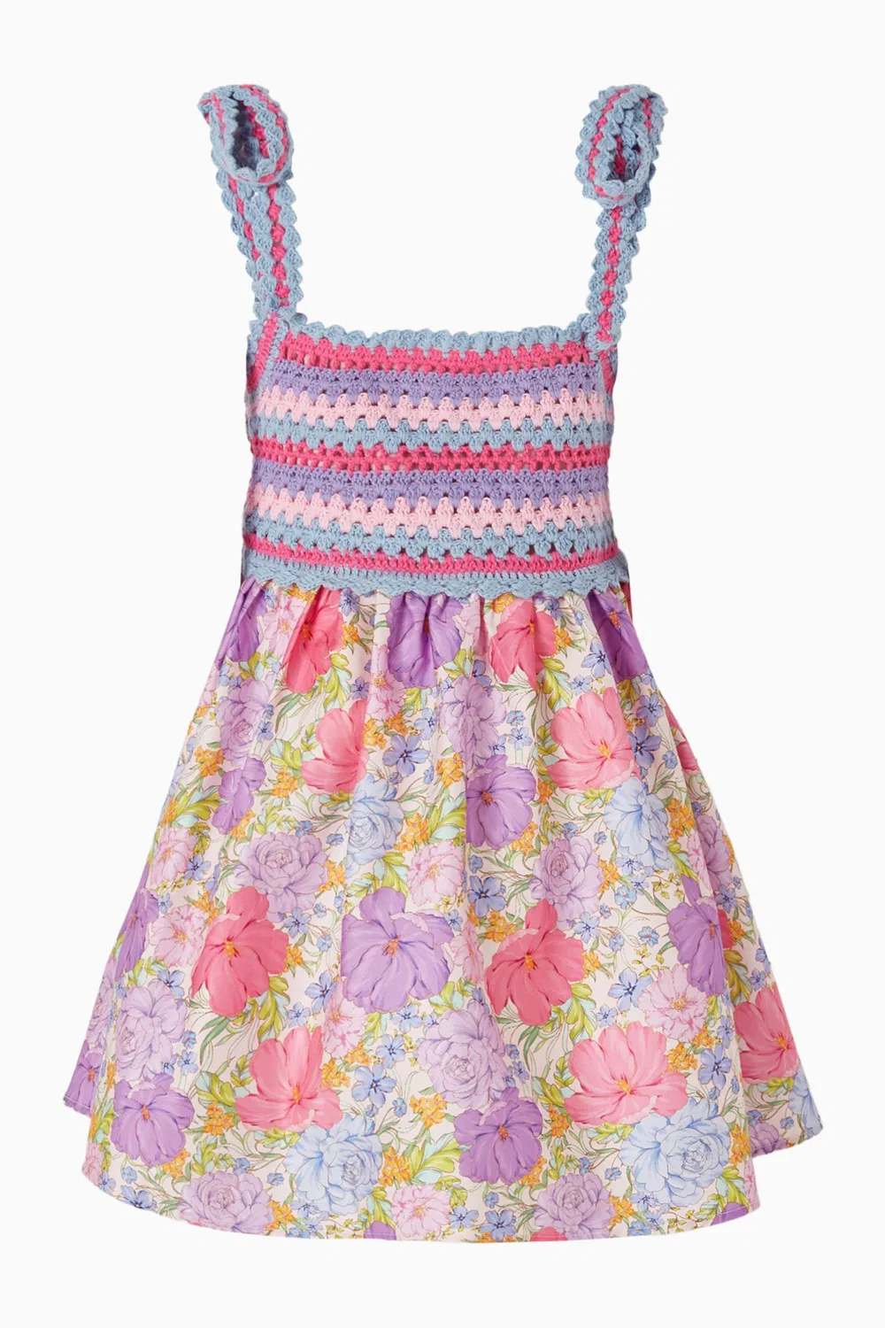 Платье с цветочным принтом Charlotte Floral Crochet Marlo Kids — фото 2