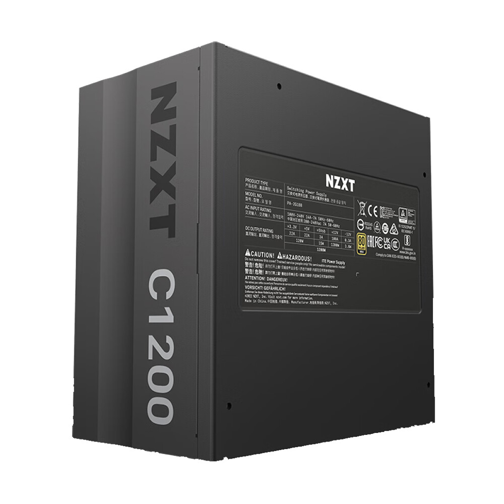 

Блок питания NZXT C1200, 80 PLUS Gold, 1200 Вт, черный