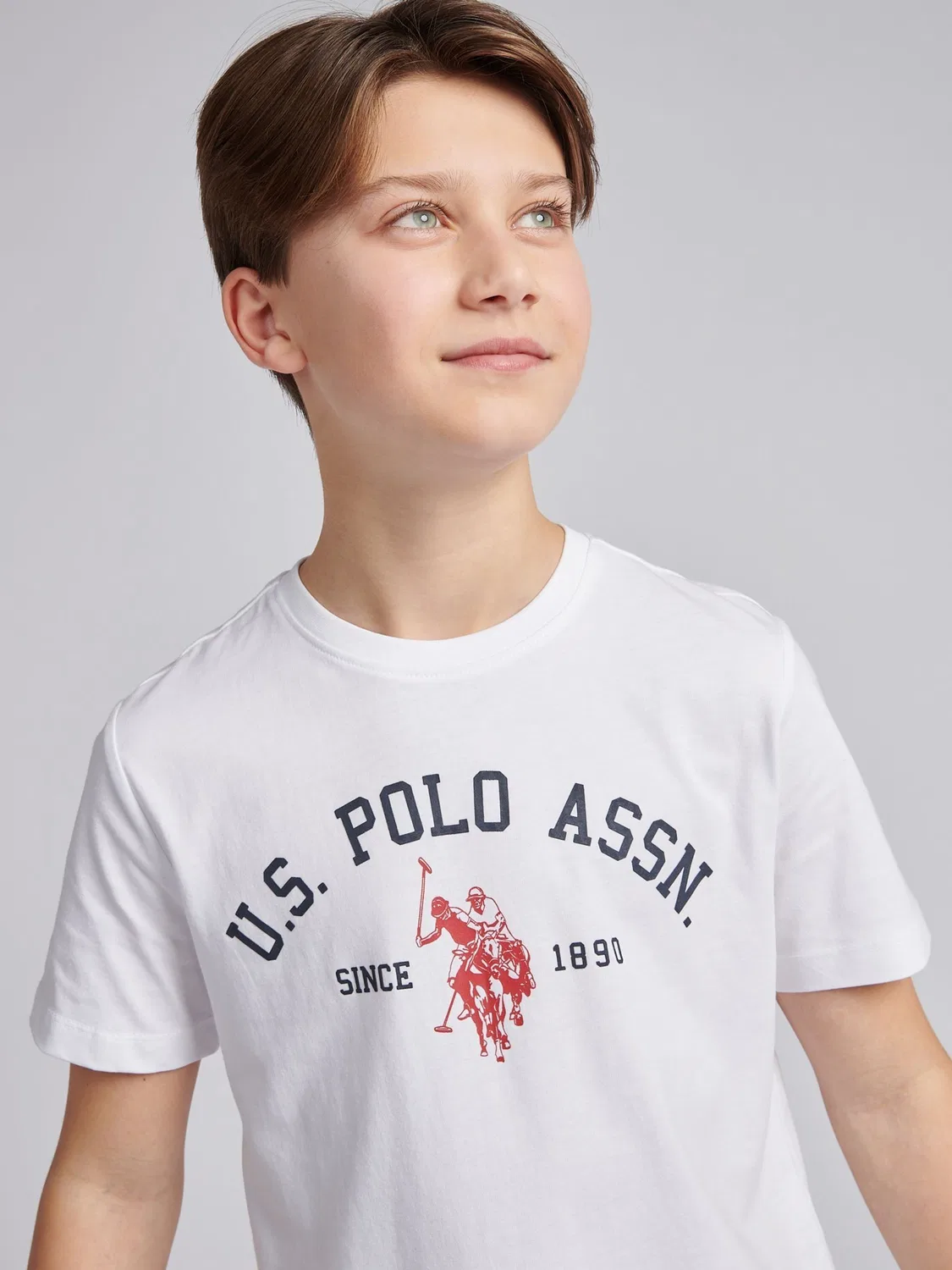 Футболка с принтом U.S. Polo Assn. Signature Arch, белый — фото 2