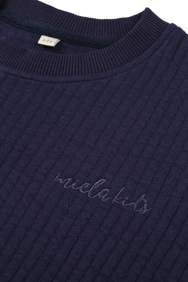 Детские свитшот с квилтингом Miela Kids, Night Blue — фото 4