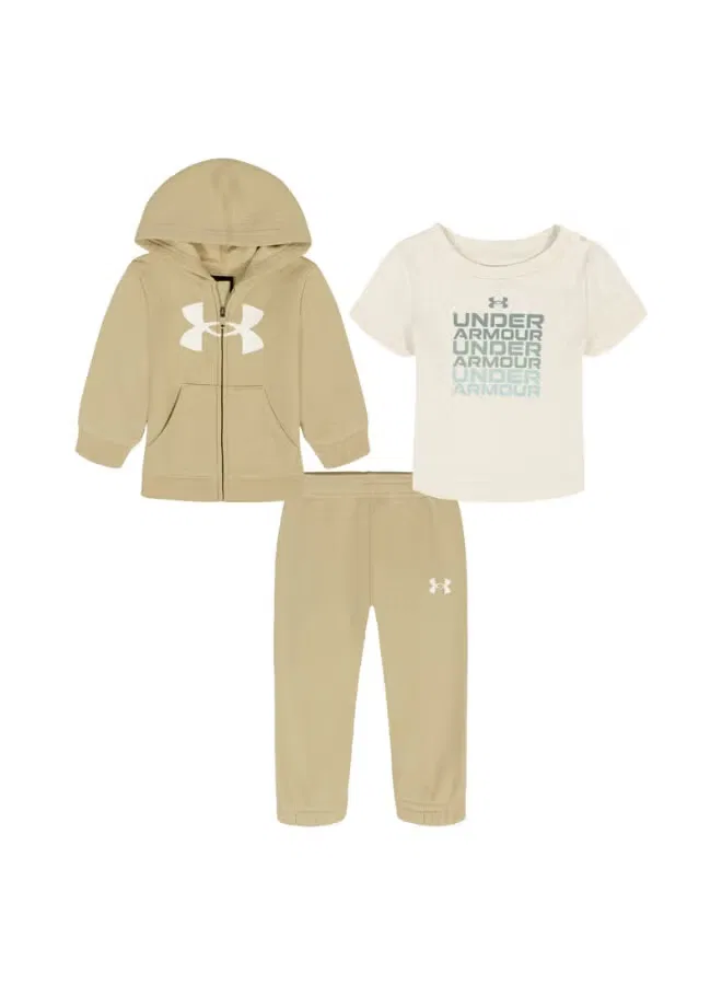 Комплект из худи и штанов с логотипом Rival Under Armour, хаки