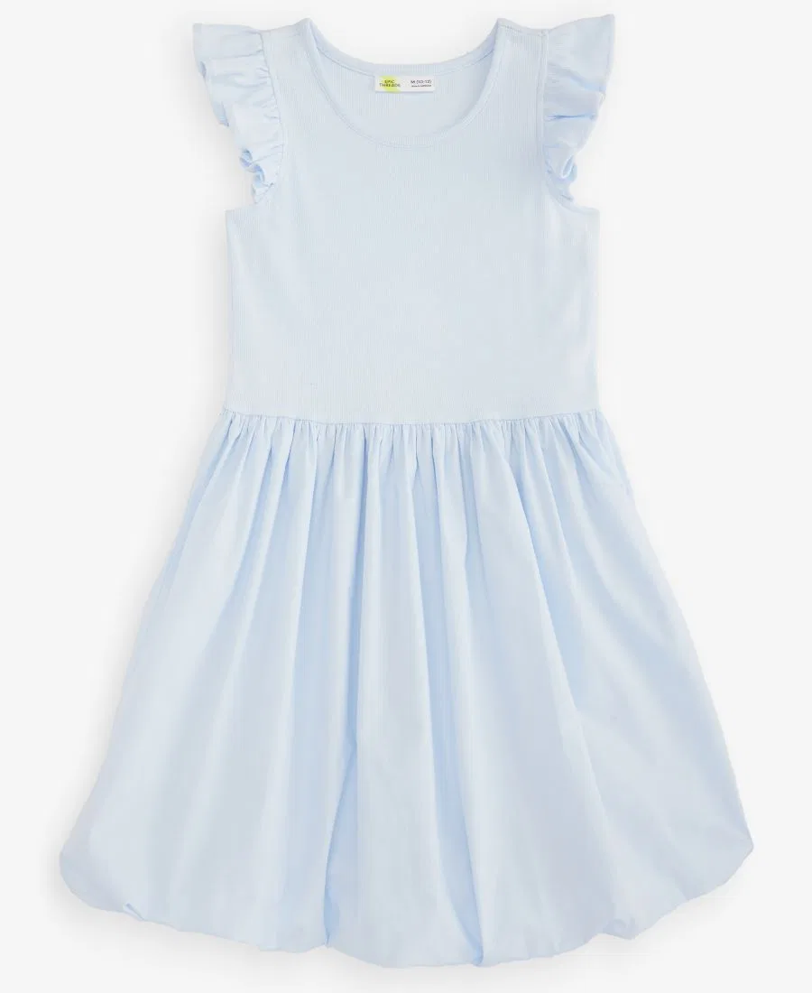 Детское платье для девочек с воланами на рукавах Bubble Dress Epic Threads, True Light Blue