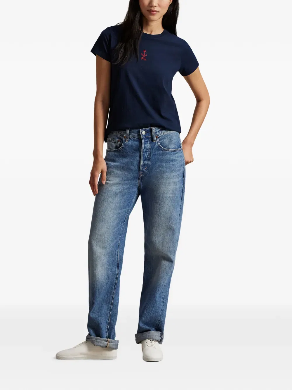 Футболка с якорем Polo Ralph Lauren, синий — фото 2