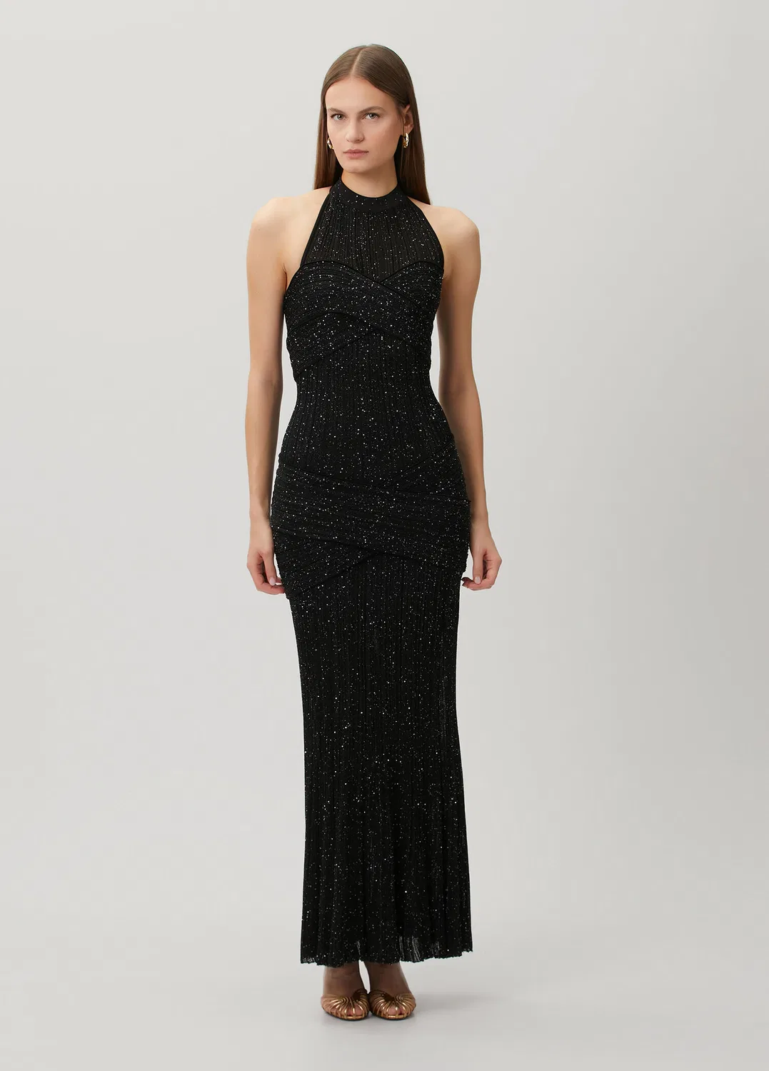 Абийе эльбисе maxi Balmain, black — фото 2