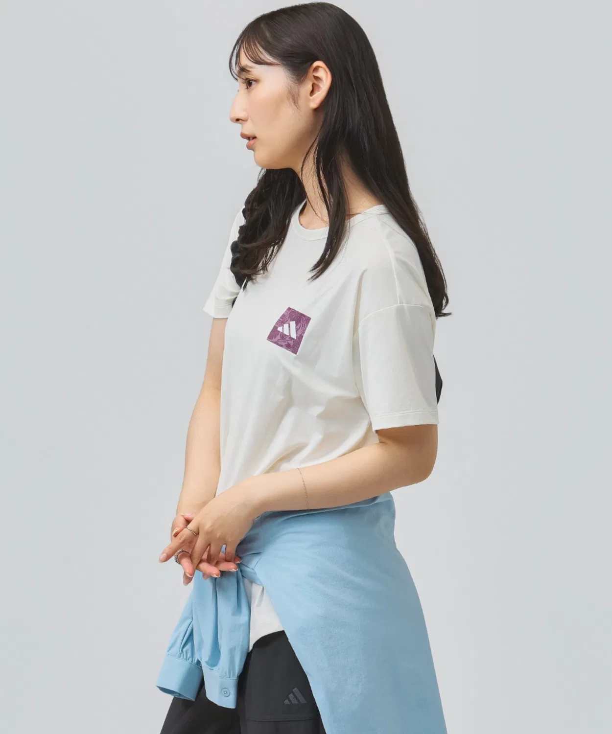 Женская футболка с принтом W COOL UV Graphic SS T-Shirt Adidas, Off White — фото 3