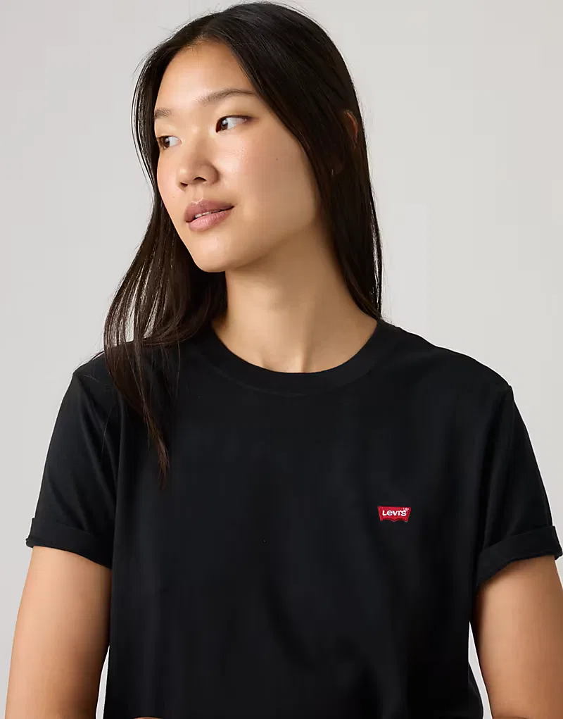 Хлопковая футболка Levi's Favorite, черный