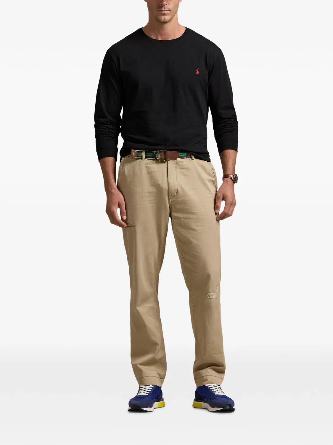 Футболка с длинными рукавами черная Polo Ralph Lauren, черный — фото 2
