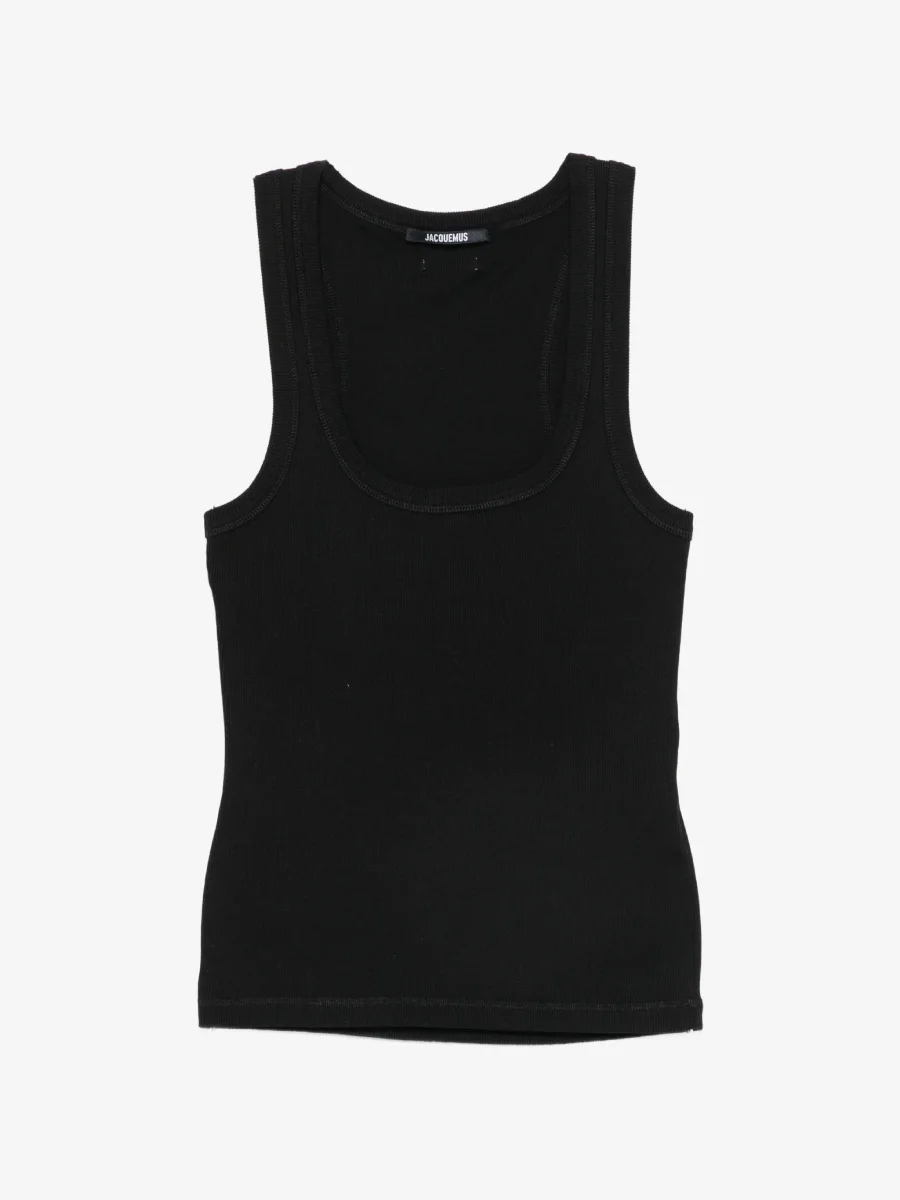 Топ Jacquemus The Gros Grain, черный — фото 2