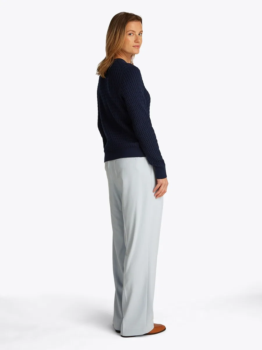 Свитер TOMMY HILFIGER 'Cable' в цвете Marine Blue — фото 4