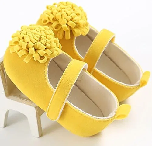 Детские туфли Мэри Джейн для девочек с мягкой подошвой Purepips, Yellow — фото 2