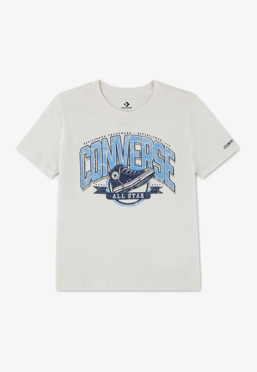 Футболка с принтом Varcity в виде кроссовок Converse, Egret