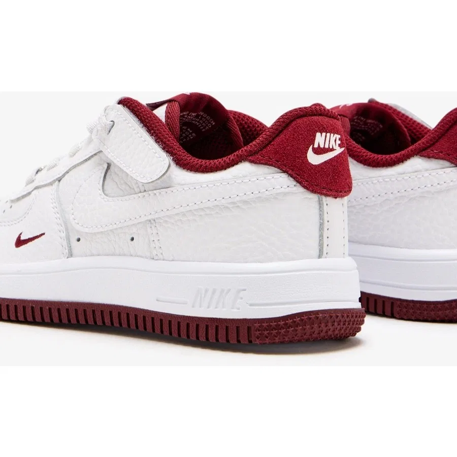 Кроссовки детские с липучкой и шнуровкой Air Force 1 Low Easyon Lv8 Nike, Белый — фото 3