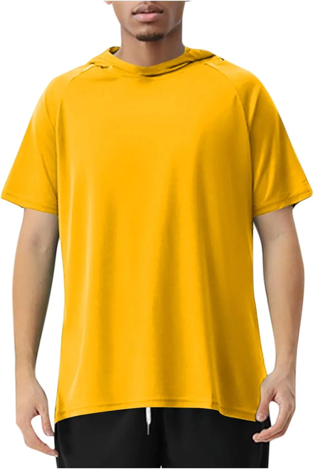 Мужская спортивная худи-футболка с капюшоном Quick Dry Pullover, Yellow — фото 4