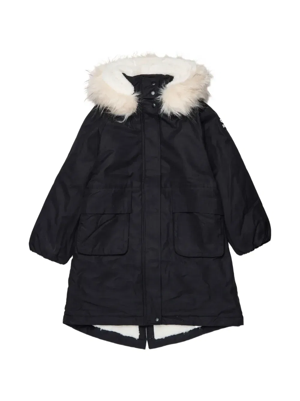 Куртка с подкладкой и отделкой из искусственного меха Diesel Kids, черный